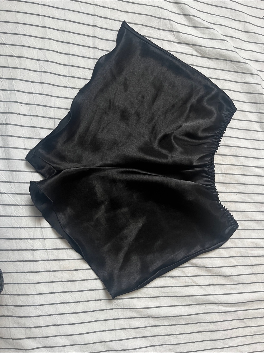 SHEIN Black Satin Sleep Shorts